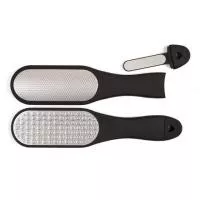 Терка пед.2-х стор.лазерная; цв.черный мат. (dga-252)